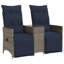 Canapé de patio inclinable 2 places Vidaxl-116119988-116119992
