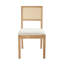  Chaise rembourrée moderne en bois massif avec dossier en rotin-117225025-117225027