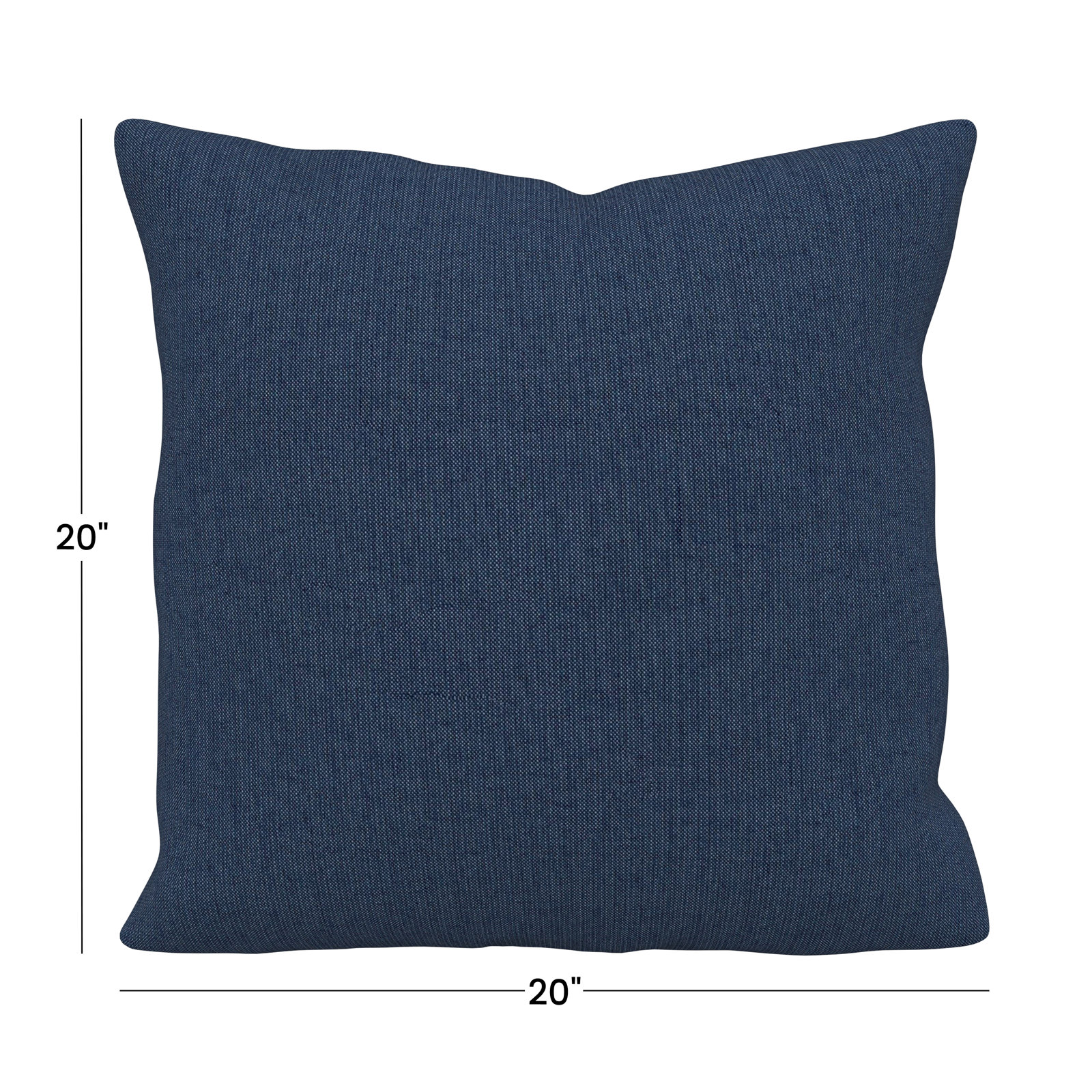 Sunbrella® Throw Pillow, Square 20", Spectrum Indigo Sunbrella® Plainweave