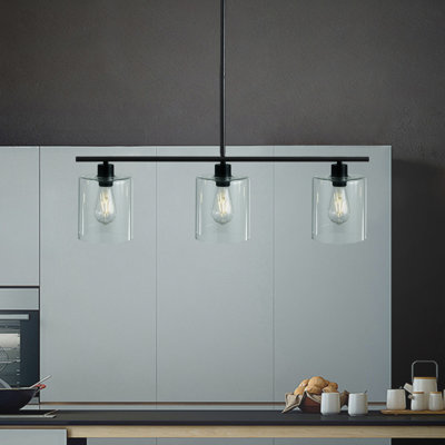 3 - Light Black Kitchen Island Pendant