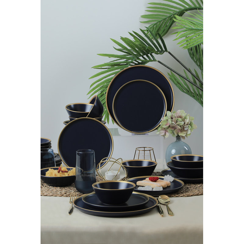 Nereyda Piece Ceramic Dinnerware Set - Service for 6