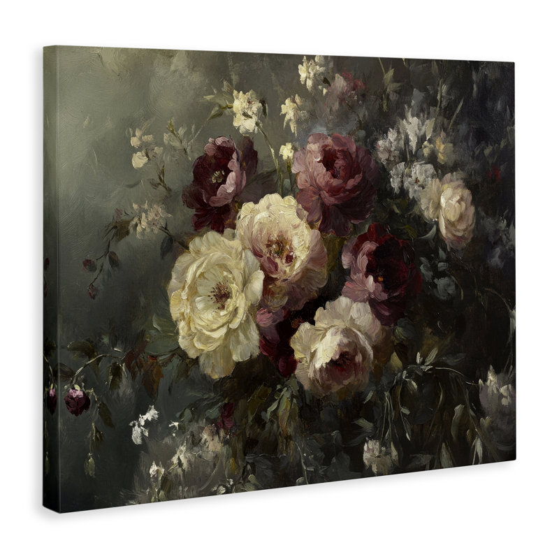  "Floral Decadence Bouquet", art mural par Petal Prints Design, H 30 po x l 40 po