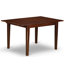 L'ensemble 3 pièces de table et chaises de cuisine comprend une table de salle à manger rectangulaire avec rallonge papillon et 2 chaises en bois massif, acajou
