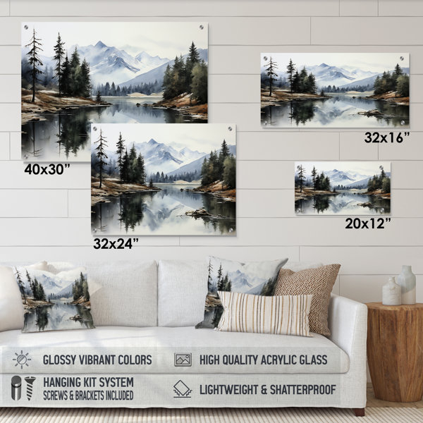 Millwood Pines Green Blue Minimalism Forest Silent Reflection ...