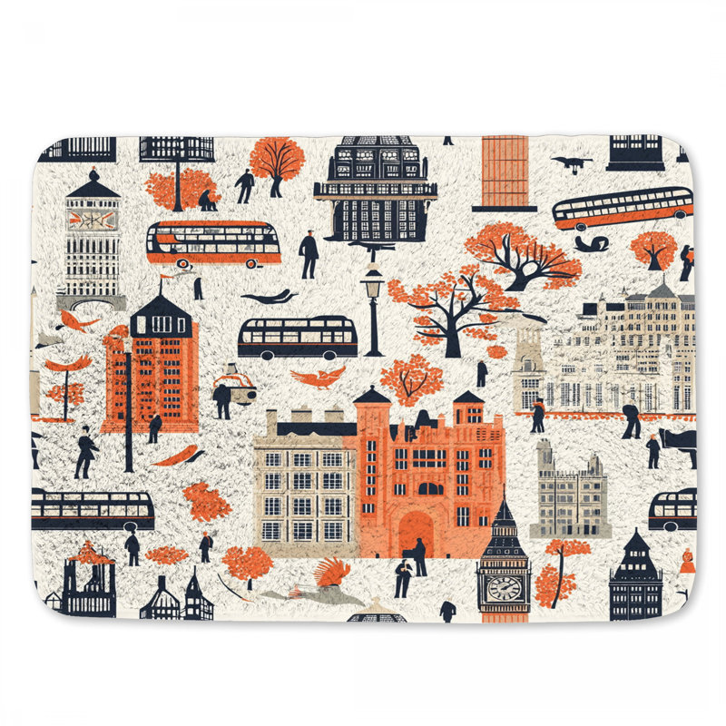 Tapis de bain Cityscape Urban, L 24 po x l 17 po