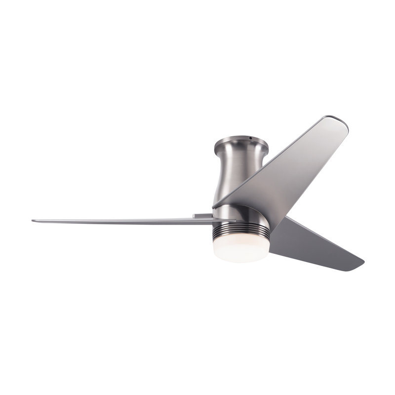 Velo 48'' Ceiling Fan with LED Lights, Wall/Remote Combo Controls, Bright Nickel, Nickel
