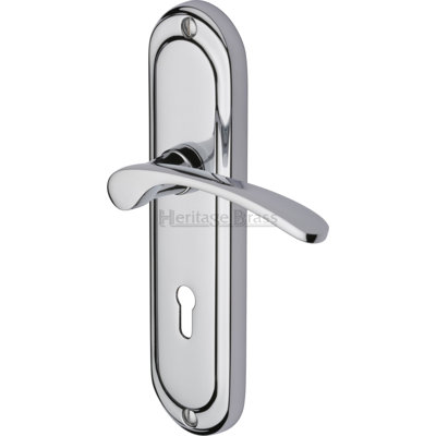 Heritage Brass Door Handle Lever Lock Ambassador Design