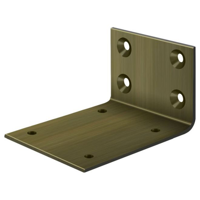 Solid Brass Jamb Bracket S.B, Antique Brass