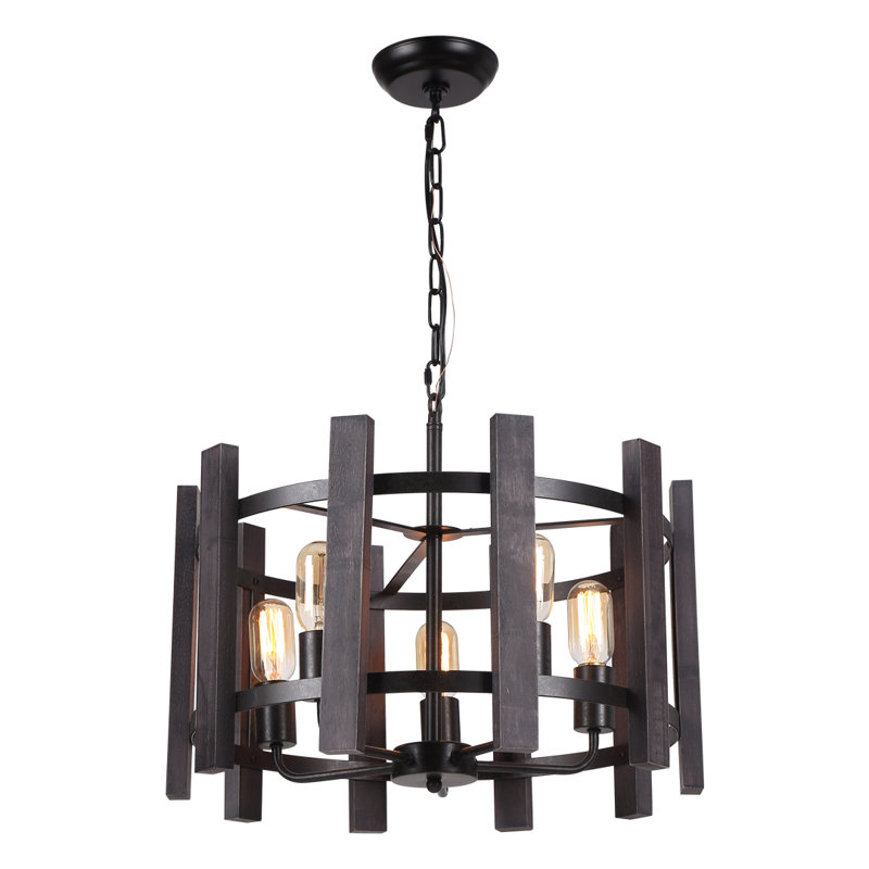 Lustre de style lanterne à 5 lumières