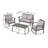 HONOLULU 4PC PE WICKER SET
