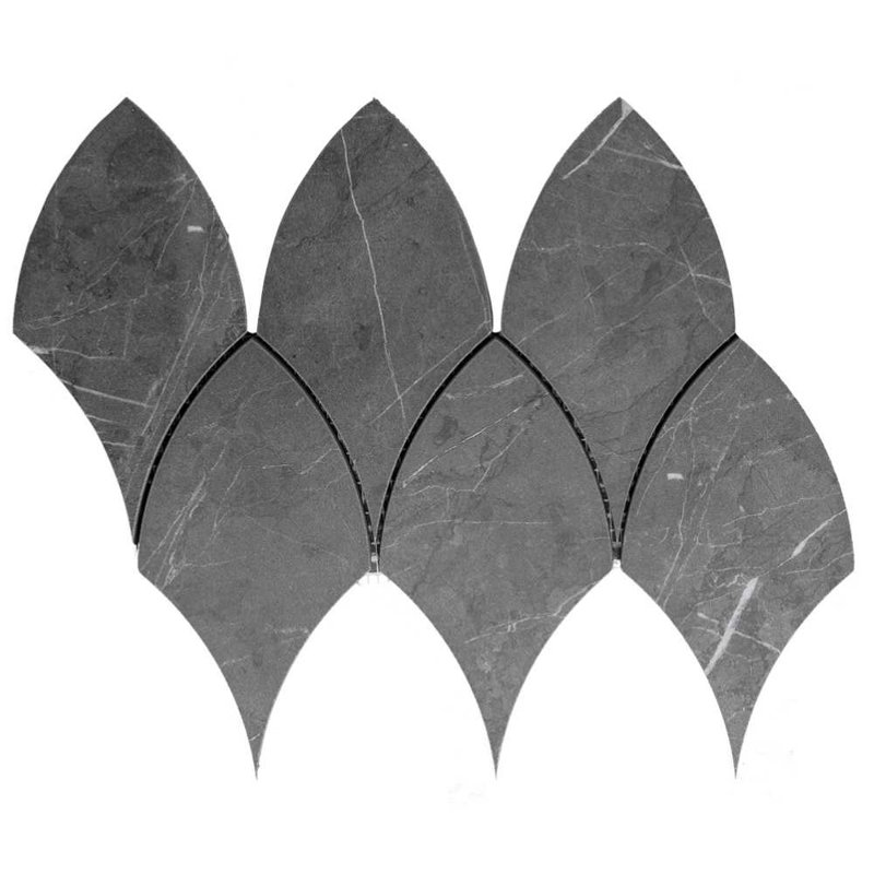 Stately Duchess 8" x 12" Porcelain Novelty Marble Look Wall & Floor Tile, Gray
