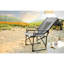Chaise de réalisateur de camping grise robuste avec table d'appoint pour pique-nique, plage, pêche sur la pelouse-268248152