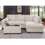 Canapé modulaire en tissu tissé de 100 po avec méridienne et repose-pieds Joshua-1622884425