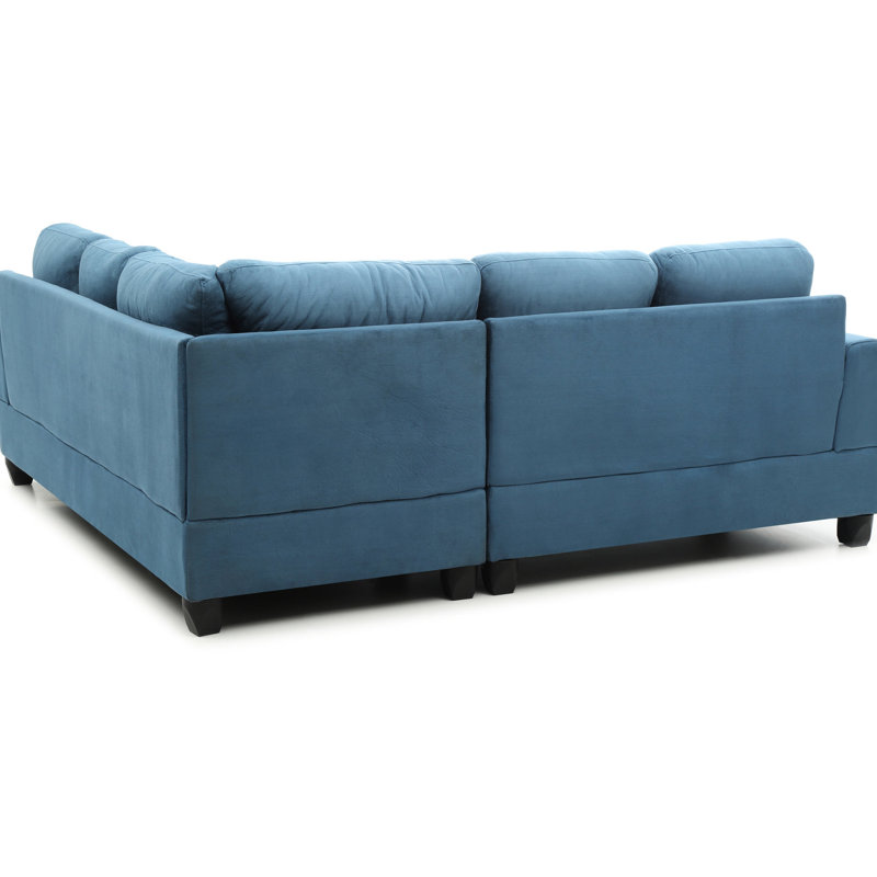 Canapé modulaire en microfibre avec texture en suède doux - Éléments amovibles pour une installation sans effort
