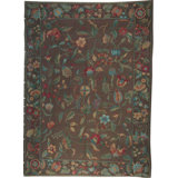 Hand-Knotted High-Quality Brown and Brown Area Rug