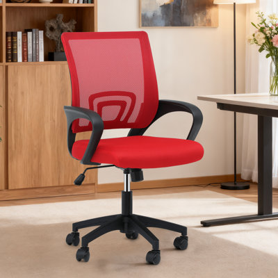 Mesh Office Chair, Adjustable Computer Desk Chair,  Swivel Ergonomic Task Chair With Wheels and Lumbar Support