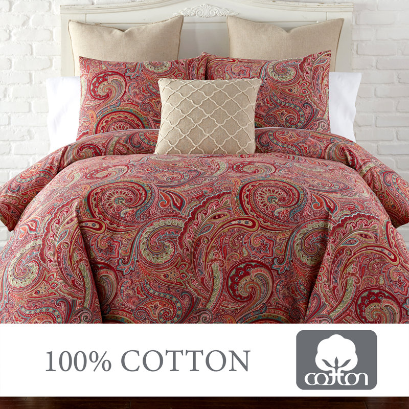 Spruce Red Twin Duvet Cover Set