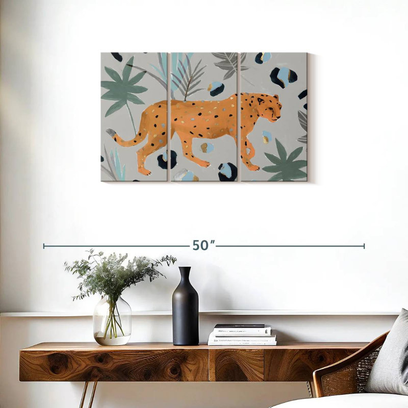Brampt Walking Cheetah I, 20" H x 33" W