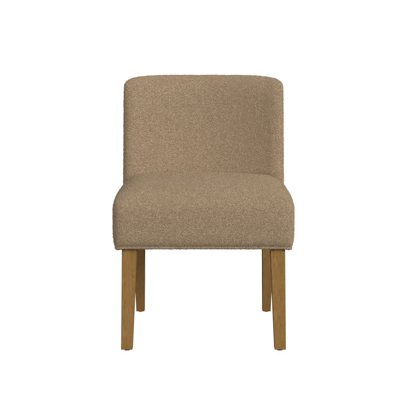 Bhawari Upholstered Dining Chair, Brown Boucle