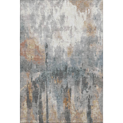 Premium Machine Washable Mayfield AMF2284 Abstract Rug