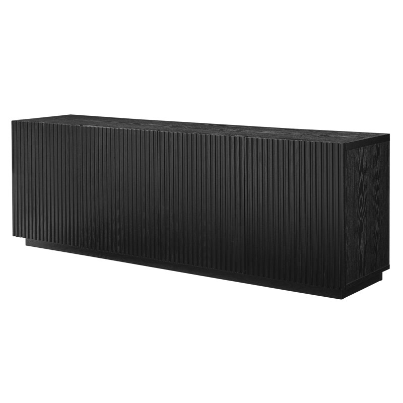 Tyler Rectangular TV Stand for TV's up to 78" in Alder, Black Grain