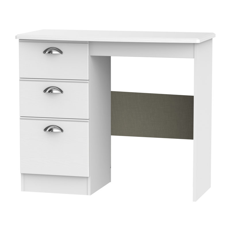Fully Assembled Murier Dressing Table, White Ash
