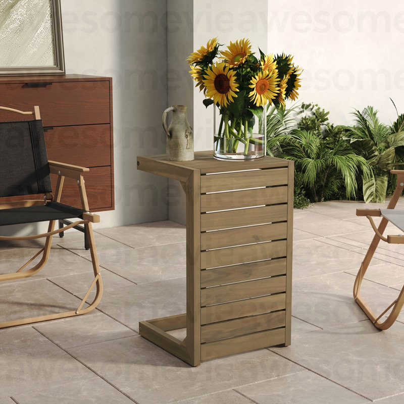 Table de bout en C brun