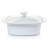 Gibson Elite Gracious Dining 1.9 Quart Stoneware Casserole In White With Glass Lid