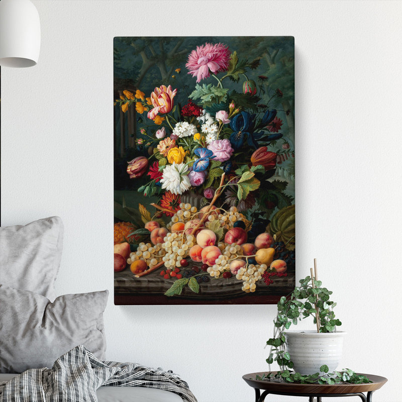 Still Life with Flowers and Fruit Vol.15 by Severin Roesen - Wrapped Canvas, 76cm H x 50cm W x 3cm D