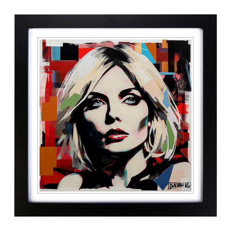 Debbie Harry Constructivism - Framed Print, Black