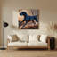 Chiens Bluetick Coonhound, art mural en métal noir-1948451761