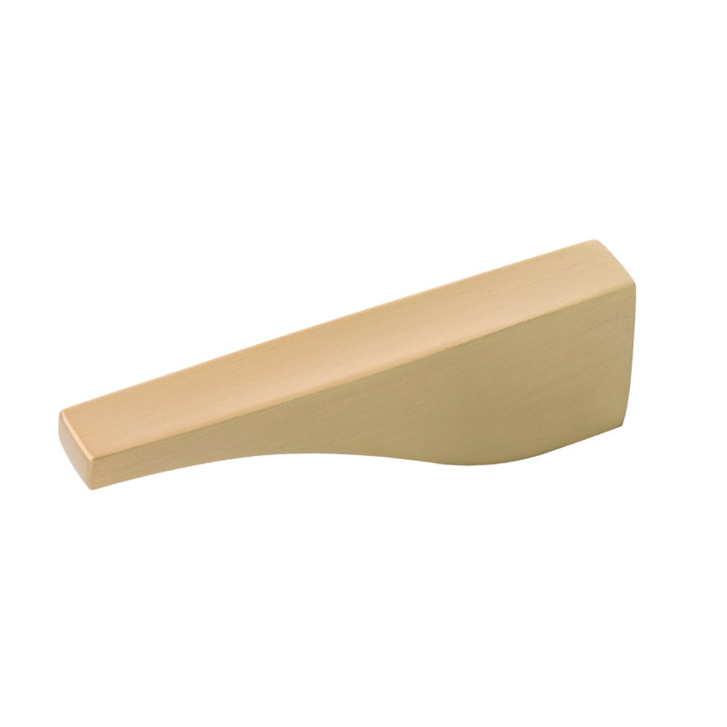 Channel Collection Knob - 3" x 1/2 " Cabinet Knob - Contemporary Hardware for Drawers & Cabinets, Brushed Golden Brass