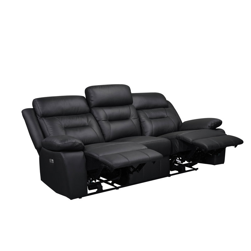 Canapé inclinable électrique, noir, Black