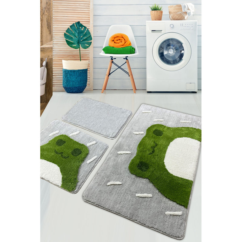 Ensemble de tapis pour salle de bain 3 pièces Lacie-Mae