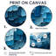 Denham Drip Paint of Blue Cubic Matrix V - Art mural peinture goutte à goutte-557485875-557485866-557485862