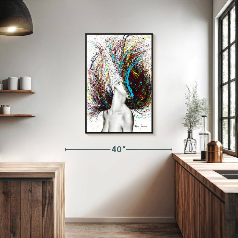 Excite, 25" X 37", Floating Frame Black