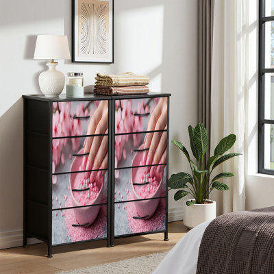 Commode pour chambre à coucher Commode pour garde-robe à fleurs roses Cabblestones Someone Is Nail Paint
