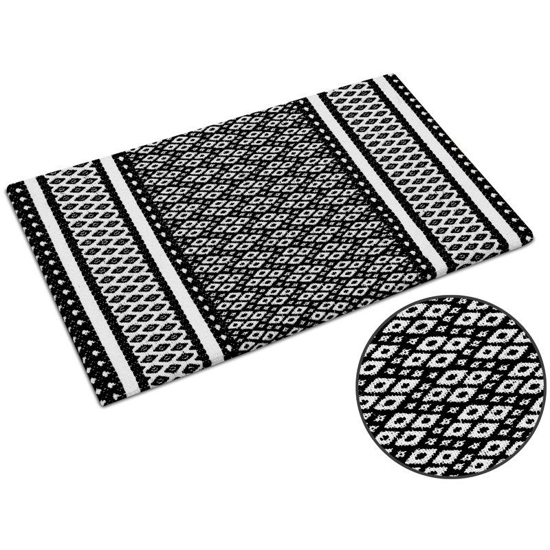 Tapis de cuisine antidérapant Crace, Noir