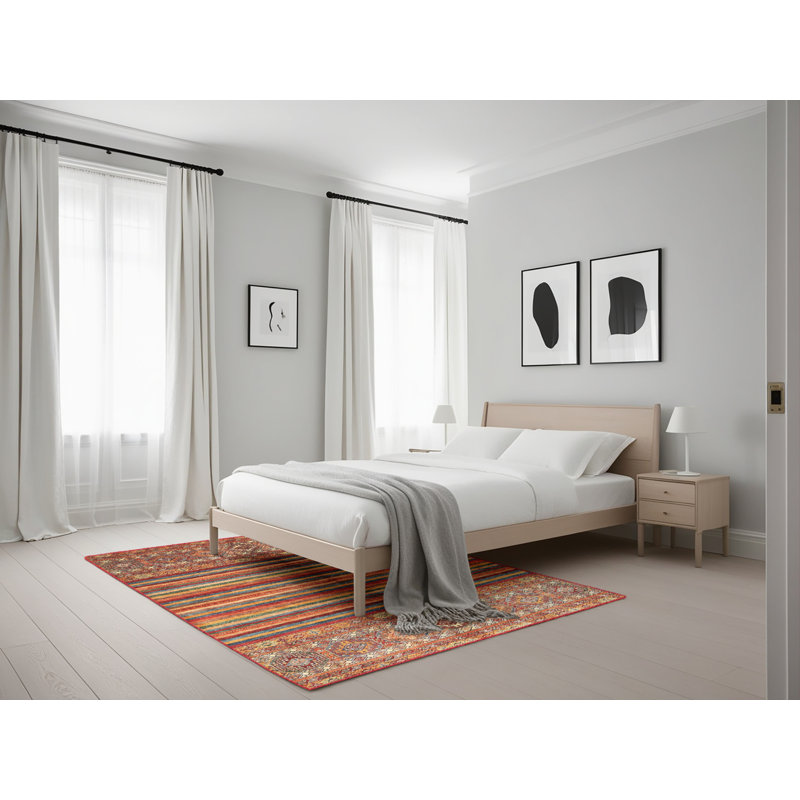 Tapis brun contemporain LaJuante, Rectangle 5 pi x 7 pi
