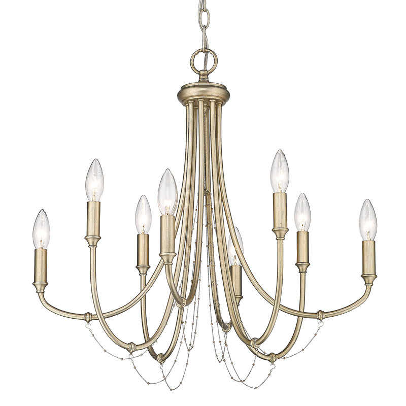 Fayga 8 - Light Steel Dimmable Empire Chandelier