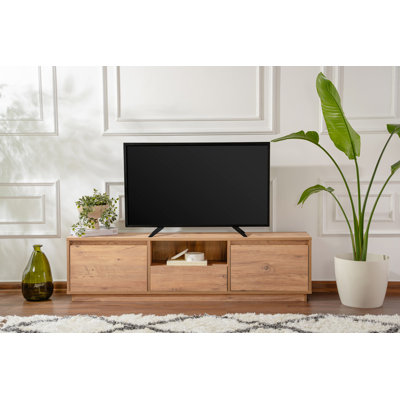 Hanshaw 63'' Low Profile Media Console with Drop-Down Storage - TV Stand For Tvs Up To 70''