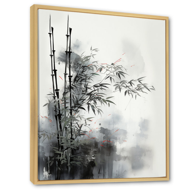 Isotta Asian Art Classics Sumi I - décoration murale asiatique, H 32 po x l 24 po x P 1 po, Cadre naturel flottant