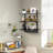 23.6-Inch Floating Shelves For Wall, 3-Tier Wooden Wall Mounted Shelves With Foldable Brackets, Heavy-Duty Storage For Kitchen, Living Room, Bedroom, Bathroom-1091245968