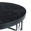 Table basse ronde rustique industrielle avec plateau en panneau de fibres à densité moyenne de qualité supérieure