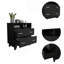 Commode 2 tiroirs 2 tablettes Wengé-1488891033