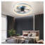 Ventilateur de plafond encastré moderne avec lumière DEL à intensité variable - Silencieux à profil bas pour le salon de la chambre à coucher-957049016-957049019-957049021