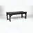 Backless HDPE Adirondack Bench – Recycled Poly Lumber for Patio & Garden, All-Weather Black-1679586047