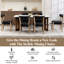 Linen Leather Solid Wood Side Dining Chairs-335698973