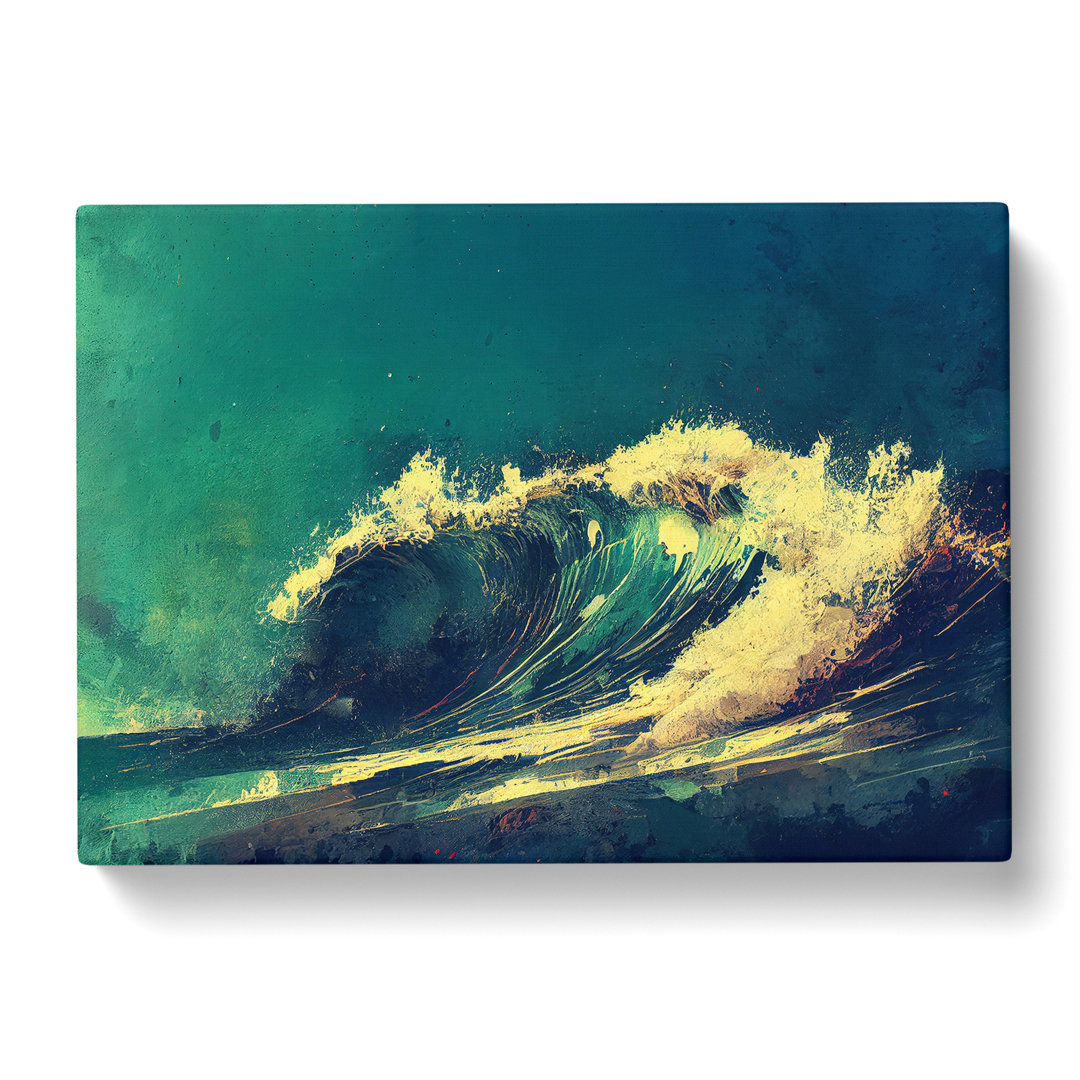 XXX-H1022-WF-6451X Ocean Wave Art - Wrapped Canvas Print