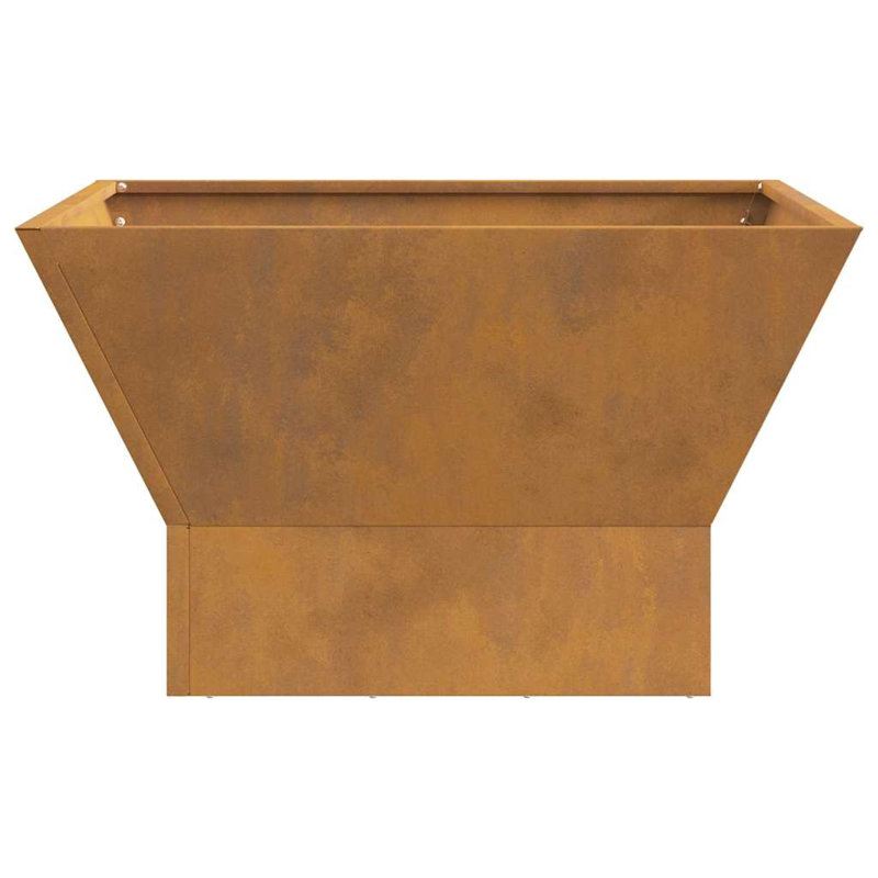 Metal Fire Pit, 35cm H x 40cm W x 40cm D, Brown